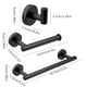 thumbnail image 2 of Juego de accesorios para baño de 3 piezas, barra de toalla de mano montada en la pared, soporte para papel higiénico, ganchos para toallas, negro sidaley TO1040-02B, 2 of 6