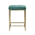 thumbnail image 1 of Modern Luxurious Counter Stool – Sleek Backless Design with Shiny Gold Legs, Upholstered Seat, Perfect Blend of Style and Comfort for Kitchens and Bars, 1 of 4
