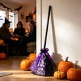 thumbnail image 5 of Halloween Witch Broom Costume Prop Lightweight Handle Tulle Skirt Decor for Cosplay Party Dress Up, 5 of 5