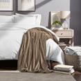 thumbnail image 4 of Bare Home Ultra Soft Microplush Velvet Blanket - Luxurious Fuzzy Fleece Fur - All Season Premium Bed Blanket, Twin Extra Long (Twin/Twin XL, Taupe), 4 of 6