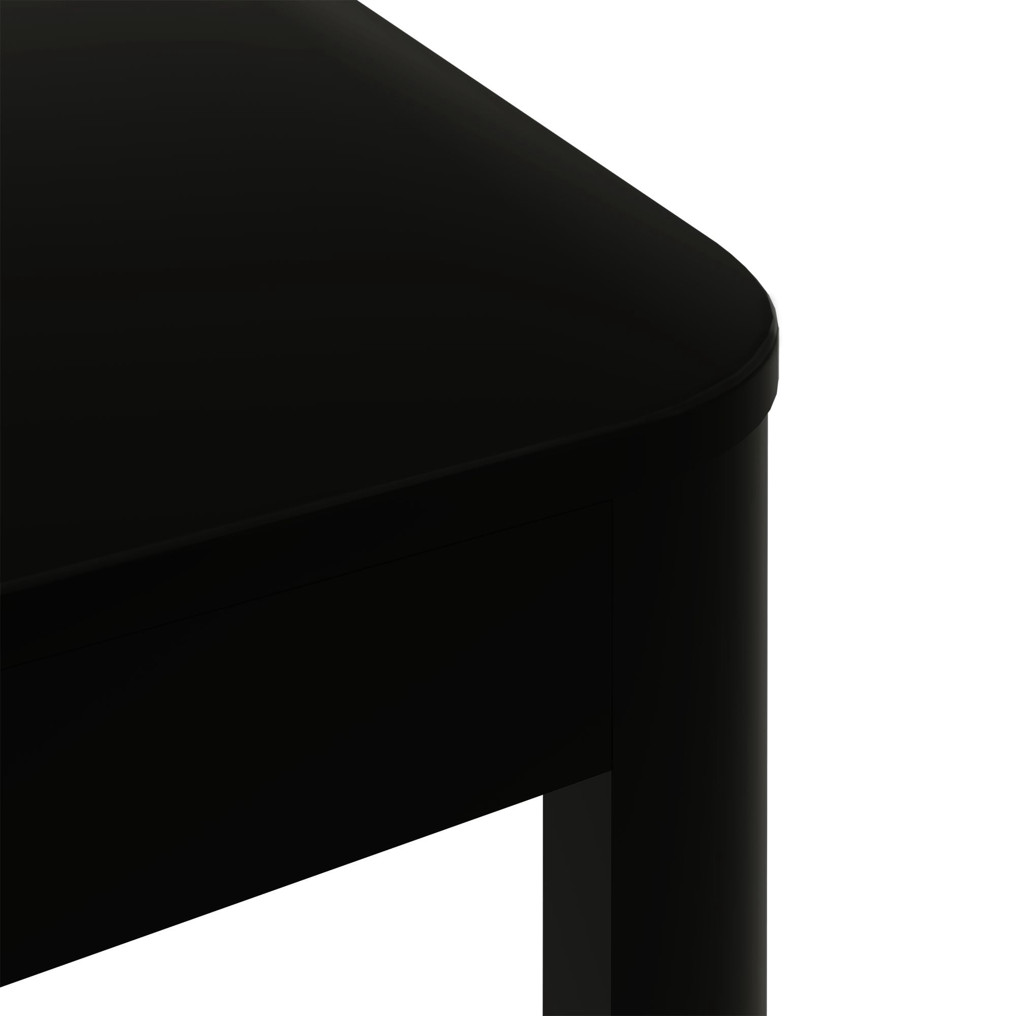 Plank+Beam Solid Wood 40" Modern Rectangular Coffee Table, Coffee Table for Living Room, Black