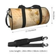 thumbnail image 2 of Rocae Print Round Travel Duffel Bag and Fitness Bag, Women's Waterproof Weekend Tote, Men's Travel and Fitness Essentials, 2 of 8