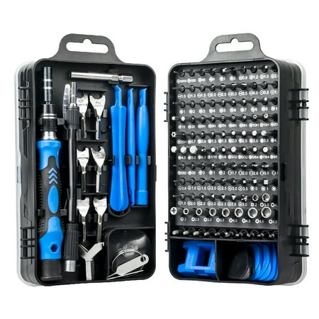 

Peryerana 135pcs/set Screwdriver Bit Set 135-in-1 Wrench Socket Kit Portable Phone Watch Repair Tools Black Blue