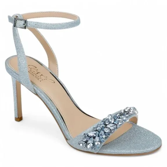 Jewel Badgley Mischka Women's Dallyce Stiletto Evening Sandals - Sky Blue