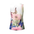 thumbnail image 5 of Lsque Butterfly And Flowers Printed Workout Tank Tops for Women, Athletic Sports Tank Tops, Compression Sleeveless Dry Fit Shirts,Sleeveless Yoga Shirt-XX-Large, 5 of 9