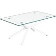 thumbnail image 7 of Rectangle Modern Glass Coffee Table,Clear Tempered Glass Top Coffee Table for Living Room,White Metal Tubular Legs Cocktail Table Glass Centre Table for Living Room, 39”Lx23.6”Wx17”H, 7 of 7