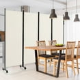 thumbnail image 4 of Costway 4-Panel Folding Room Divider 6FT Rolling Privacy Screen with Lockable Wheels White, 4 of 9