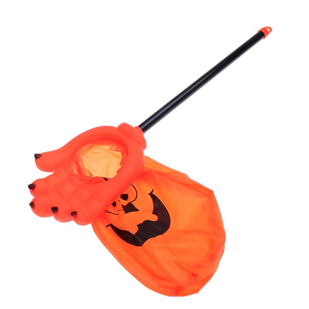 Halloween Trick or Treat Bags Long Handle Ghost Hand Design Halloween