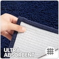 thumbnail image 3 of OEAKAY Bath Rug and Mat, Soft Luxury Chenille Bath Rug for Bathroom, Washable Shower Mat Non-Slip, Absorbent Shaggy Bath Rugs, Navy Bathroom Rug, 20"X32", 3 of 6