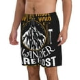 thumbnail image 2 of Salouo Not All Those Who Wander Are Lost 1 Pattern Swim Trunks for Men,Men's Hawaiian Bathing Suit Swimsuits Quick Dry Swimming Board Shorts Beach Shorts with Pockets-Small, 2 of 6