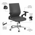 thumbnail image 3 of Method Mid Back Leather Desk Chair in Dark Gray, 3 of 7