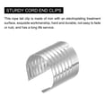 thumbnail image 4 of 100uds Cuero Cuerda Engarce Clips, 12,5x12,5mm Plegable Cilíndrico Cable Extremo para Cordón, Borla, Bricolaje Artesanía, Plateado Tono, 4 of 7