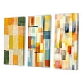thumbnail image 3 of Designart "Retro Cubism Abstract Composition I" Modern Midcentury Wall Art Set Of 3 - Abstract Midcentury Gold Canvas Set For Living Room Decor, 3 of 6