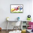 thumbnail image 3 of Stupell Industries Modern Watercolor Soccer Ball in Motion Gray Floating Frame Canvas Art, 25 x 17, by Creative Studio, 3 of 8