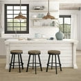 thumbnail image 4 of Home Square 2-Piece 29" Distressed Wood Swivel Bar Stool Set in Beige/Black, 4 of 4