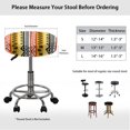 thumbnail image 6 of Chririnla Geometric Stripe Round Bar Stool Seat Covers, 2 Pack Polyester Stretch Elastic Covers for Home Kitchen Bar Counter, 6 of 6