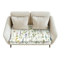 Renewold Multi Floral Sofa Seat Cushion Cover Individual Couch Cushion Cover Non-Slip Loveseat Slipcover Replacement with Elastic Bottom for Kids, Pets, Cats, M