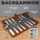 thumbnail image 3 of Set de backgammon de piel Queensell de 19 x 15 cm con 32 piezas, 3 of 9