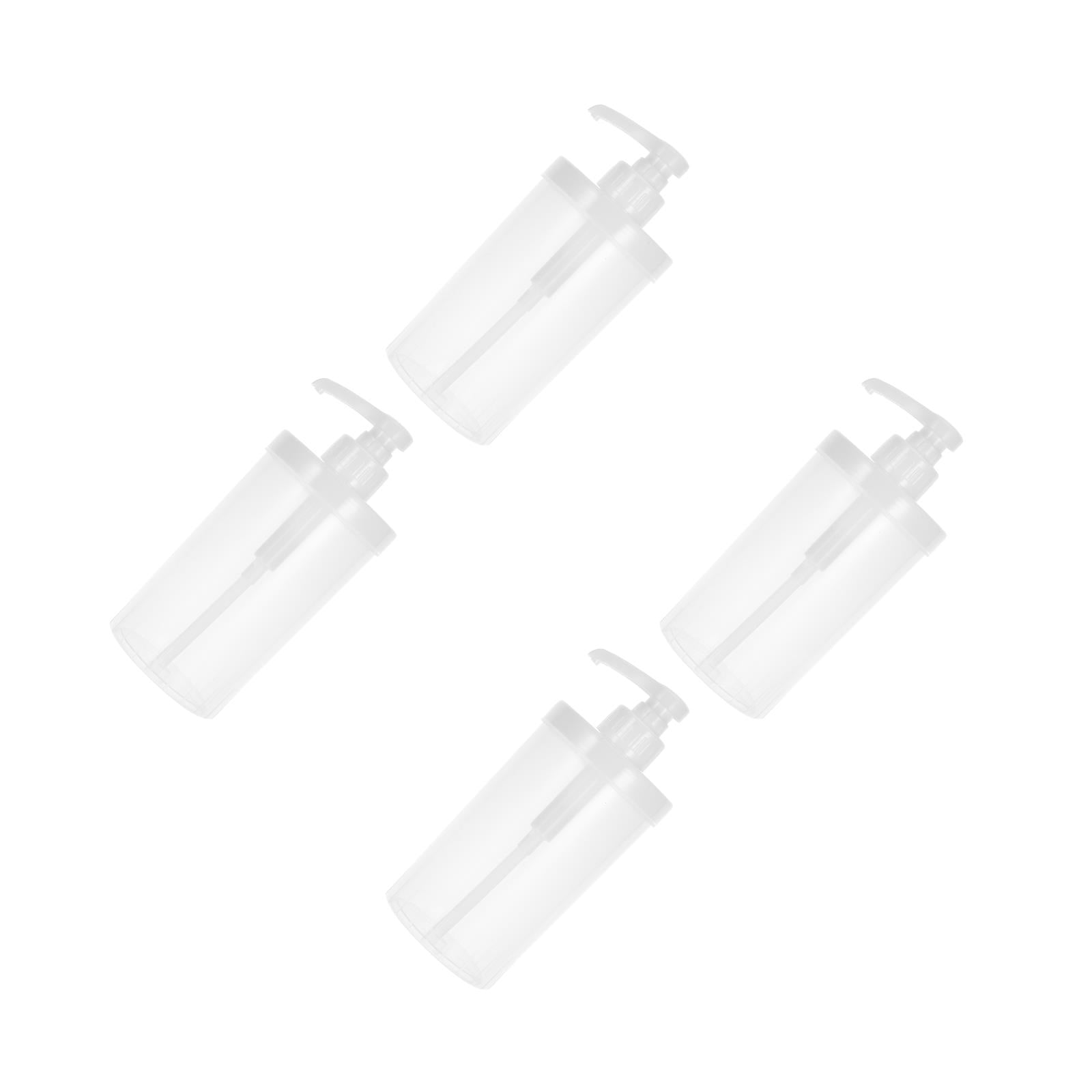 Raindrops Hand Press Syrup Dispenser Set of 4 Plastic Bottles for Coffee Bar Easy to Use and Refill