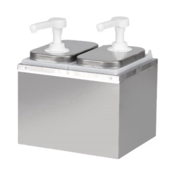 Dispensador de salsa con bomba para condimentos, 2000 ml, dispensador de jarabe de café, botella de jarabe 2l 2 cabeza