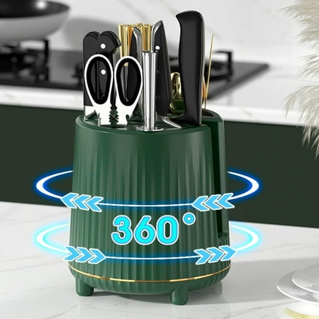 Upgraded The Home Kitchen Rotating Storage Rack Is Designed To Store Knives Forks And Cutting Boards Well For A Cleaner Cooking Space P