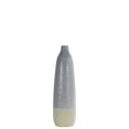 thumbnail image 1 of Ceramic Bottle Vase With Cream Banded Rim Bottom, Gray, 1 of 1