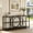 Gray Black, variant on Fnova 70.9" Console Table, 3-Tier Extra Long Industrial Entryway Table Sofa Table with Circular Metal Frame & Open Storage for Entryway, Hallway, Living Room