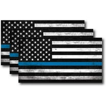 I Support Police Officer Thin Blue Line American Flag Decal Sticker Window Truck