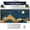 Night Moon and Golden Mountains, variant on Desk Pad, Night Moon and Golden Mountains Extended Large Gaming Mouse Pad for Desk XXL, Large Desk Mat for Desktop with Non-Slip Rubber Base Stitched Edges for Home Office Desk 35.4"X15.7"
