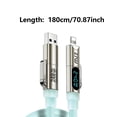 thumbnail image 3 of Cargador 4 en 1 de 240 W con pantalla digital. Cable de carga USB-C funcional con puertos Tipo C/USB-A. Cable de silicona para datos de teléfonos, portátiles y tabletas, 3 of 5
