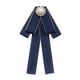 thumbnail image 2 of Broche de lazo para mujer, elegante, a la moda, regalo, cinta, lazo, accesorios de ropa Azul marino, 2 of 9