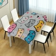 thumbnail image 4 of Yayeee Tablecloths 60" x 60" Rectangle Wrinkle Resistant Party Table Cover, Cute Cat Pattern, 4 of 8