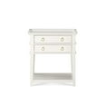 thumbnail image 3 of Comfort Pointe Clara 2-Drawer Tray Top Wood Nightstand in White, 3 of 3