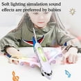 thumbnail image 4 of 1x Kids Electric Light & Music Airplane Airbus Bump And Go Toys White New, 4 of 5