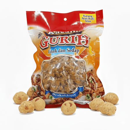 Kacang Gurih Medan - Bali Crispy Peanuts, Original Flavor 500g (Pack of 1)
