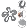 thumbnail image 3 of Unique Bargains 1 Pc Reusable Flower Silicone Coaster Gray, 3 of 5