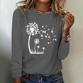 thumbnail image 2 of GERsome Womens Casual Loose Fit Shirts Long Sleeve Comfy T-Shirts Pullover Sweatshirts, 2 of 4