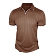 thumbnail image 7 of Kalauyu Mens Collared Shirts Knitting Cotton Short Sleeve Performance Athletic Golf Shirts, 7 of 7