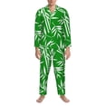 thumbnail image 3 of Fotbe Bamboo Pattern Long Sleeve Pajama Set for Men,Sleepwear Set,2-piece Loungewear Set,Soft PJs Comfy Nightwear with Pockets-X-Large, 3 of 7