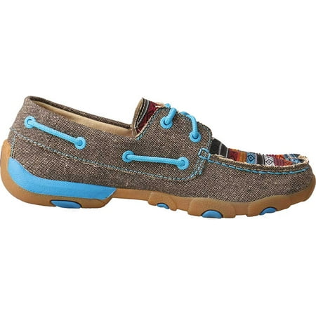 Twisted X - Women's Twisted X WDM0099 Boat Shoe Dust/Multi Canvas 7.5 M - Walmart.com - Walmart.com