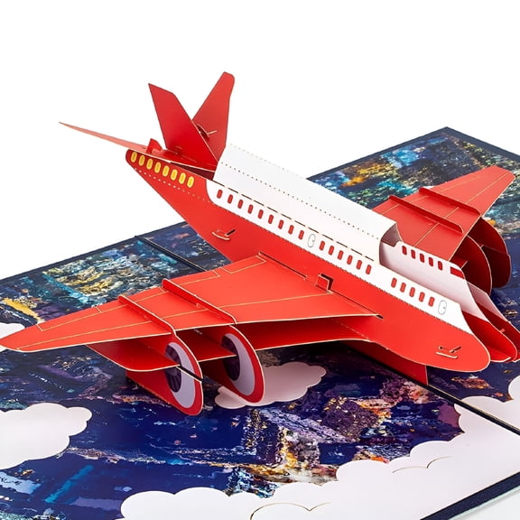 CCOCC Airplane Pop Up Card,3D Handmade Greeting Card for All Occasions,Happy Birthday,Anniversary,Graduation,Congratulations,Father's Day