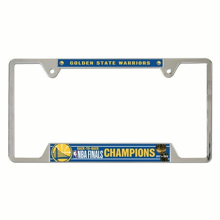 National Champions License Plate - Golden State Warriors Official NBA 2018 National Champions License Plate Frame Metal by Wincraft 348234