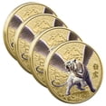thumbnail image 1 of Monedas Conmemorativas VentDepot CoinWhiteTiger 4Pzas Pinzón Rosa Oro 4cm Espesor 3mm Hierro Chapeado en Oro, 1 of 4