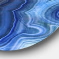 thumbnail image 3 of Designart - Blue Agate Stone Design' Disc Abstract Metal Circle Wall Art Print, 3 of 4