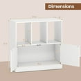 thumbnail image 3 of Costway 1 PCS Cube Bookcase with Doors, Open Compartments & Cabinet, Modern Display Shelf White, 3 of 10