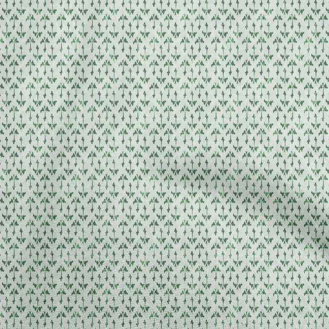oneOone Viscose Jersey Green Fabric Asian Dabu Craft Projects Decor Fabric Printed By The Yard 60 Inch Wide