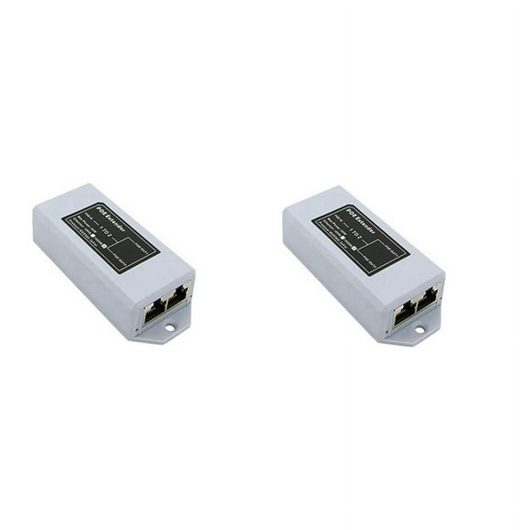 2X 1 to 2 Port POE Extender 100Mbps IEEE 802.3Af/At Standard 48V for NVR IP Camera POE Extend 100 Meter for POE Range