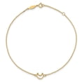 thumbnail image 4 of 14K Gold Textured and Polished Moon 9in Plus 1in ext. Anklet, 4 of 4