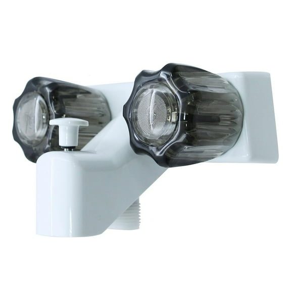 Compact RV Tub & Shower Faucet with Double Handles - Easy 2-Hole Install