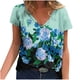 thumbnail image 1 of Camisetas con estampado floral con cuello en V para mujer Blusas femeninas cómodas a la moda Tops OAVQHLG3B Store  lin121212, 1 of 4